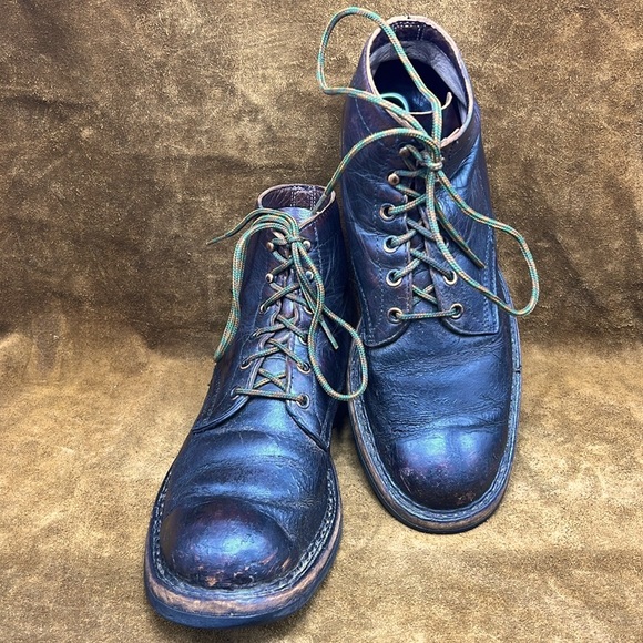 Vintage White’s Semi Dress Brownish Black Distressed Ankle Boots - Picture 9 of 14